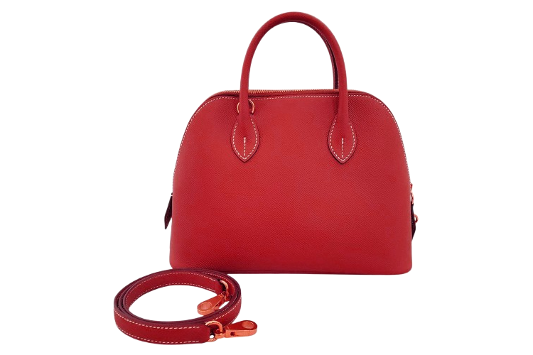 希少【HERMES】レッド エプソムレザー BOLIDE ハンドバッグ Bolide - Red – 吉川質店