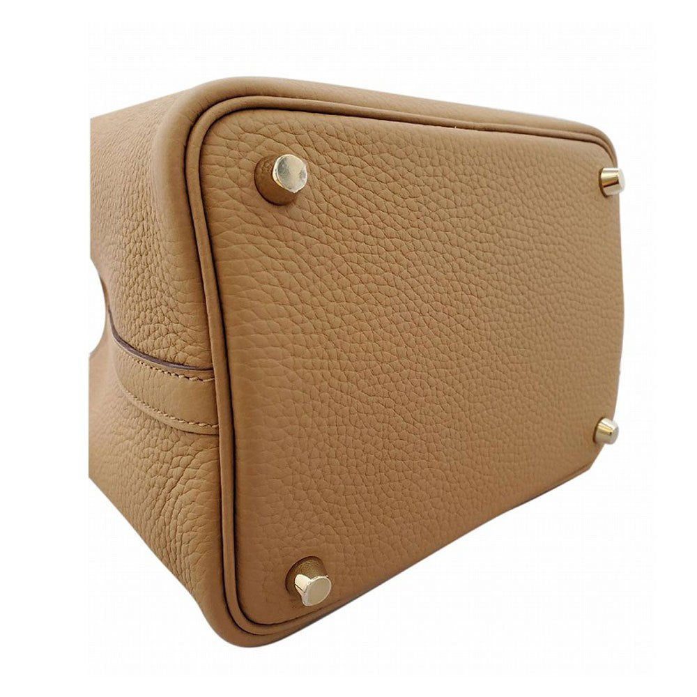 エルメス HERMES ピコタンロックPM トリヨン ビスキュイ B刻印 G金具