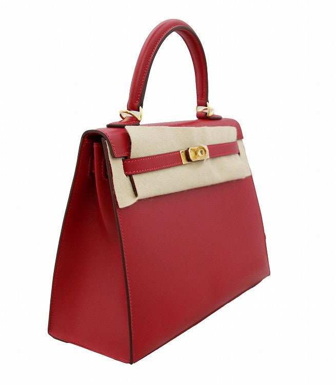 エルメス HERMES ケリー25 ルージュヴィフ タデラクト G金具 Y刻印