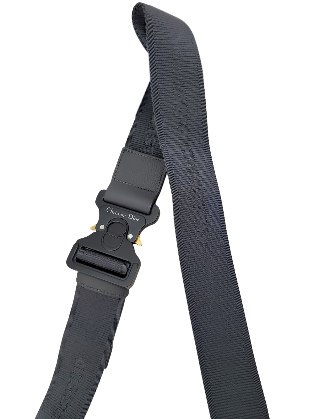 ディオール Dior キャンバス トロッター サドルバッグ グレー/シルバー