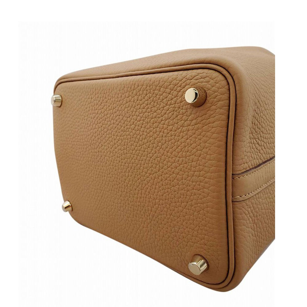 エルメス HERMES ピコタンロックPM トリヨン ビスキュイ B刻印 G金具