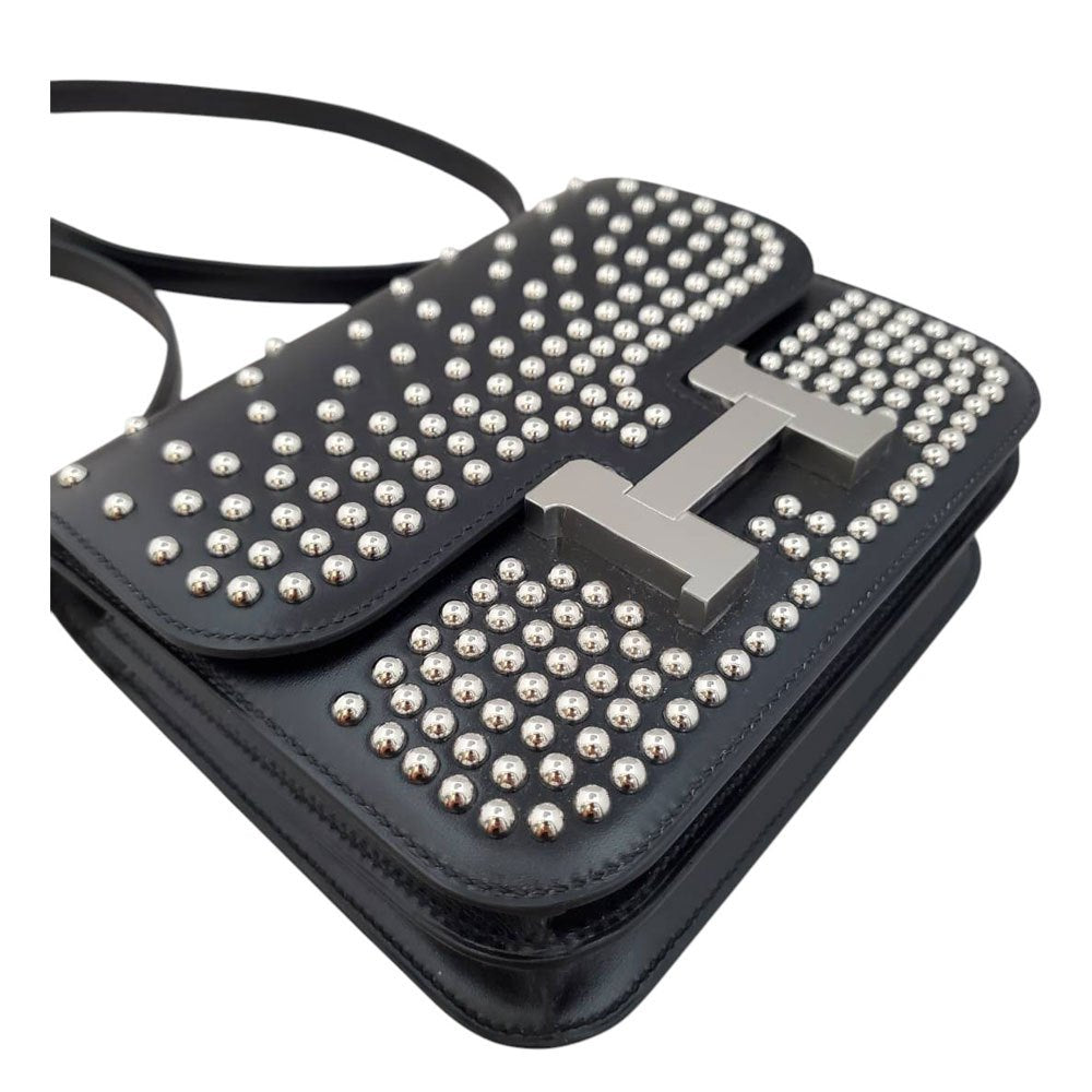 エルメス HERMES コンスタンスⅢミニ18 ノワール ボックスカーフ B刻印 SV金具