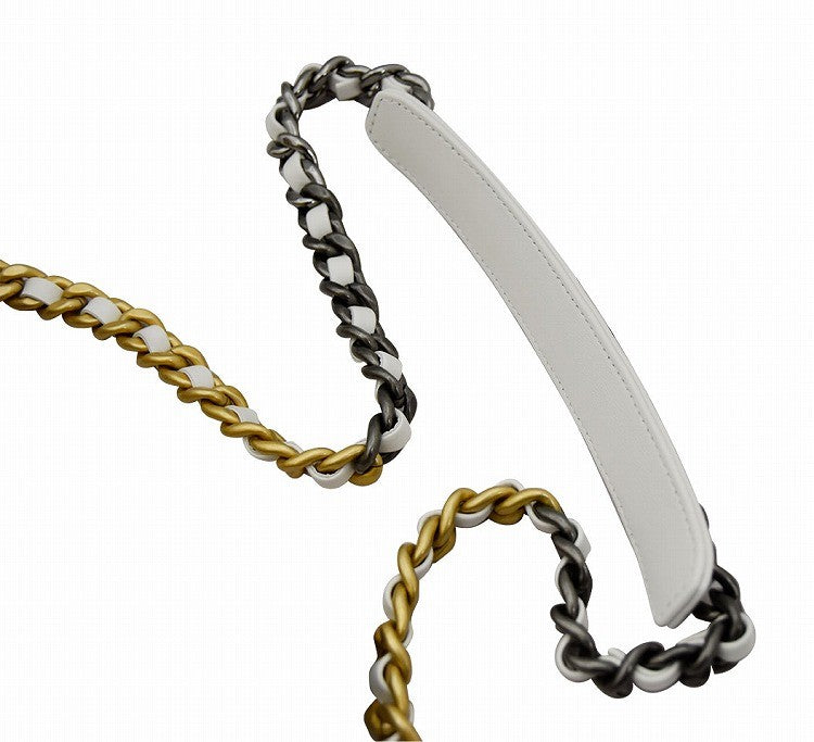 シャネル CHANEL シャネル19 ゴートスキン マトラッセ フラップ チェーンショルダー ネオンカラー