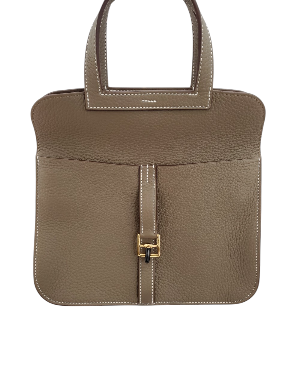 エルメス HERMES アルザン25 トリヨン エトゥープ W刻印 G金具