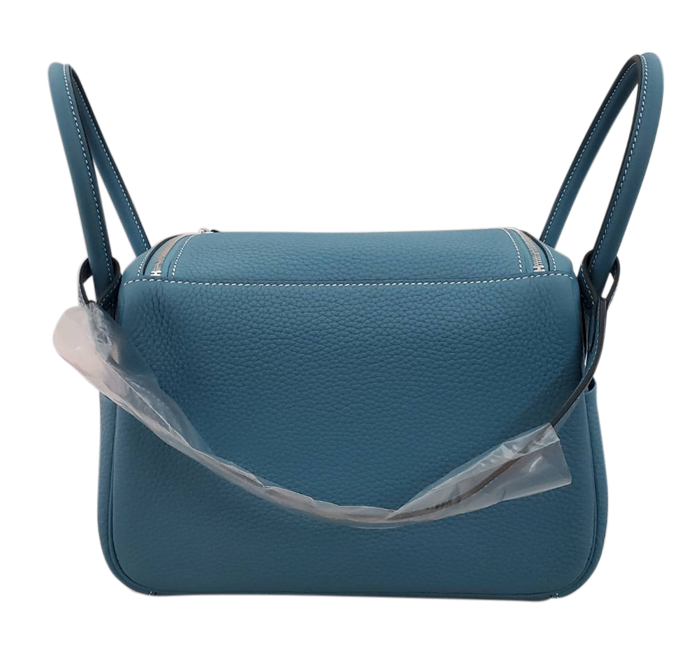 Hermes Lindy 26 Blue Jean Taurillon W Stamp Silver Hardware