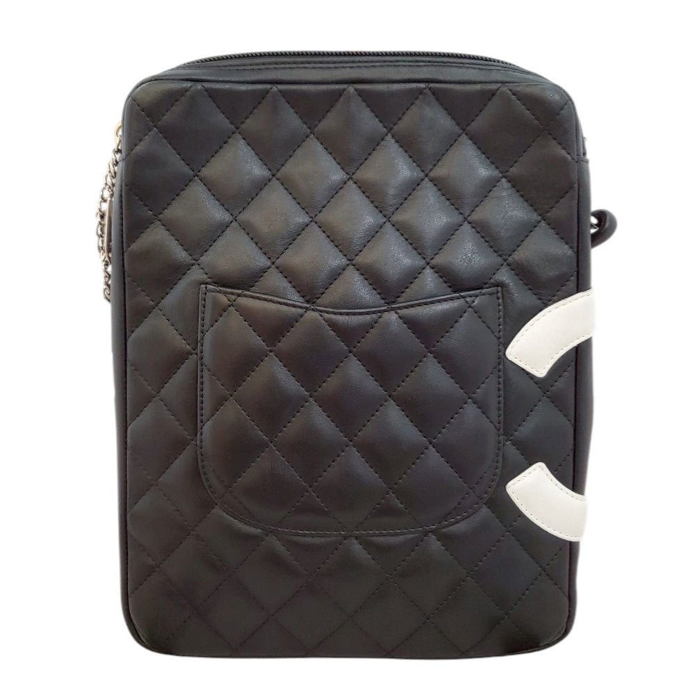 シャネル CHANEL カーフスキン カンボンライン CCマーク ミディアムポシェット A25178