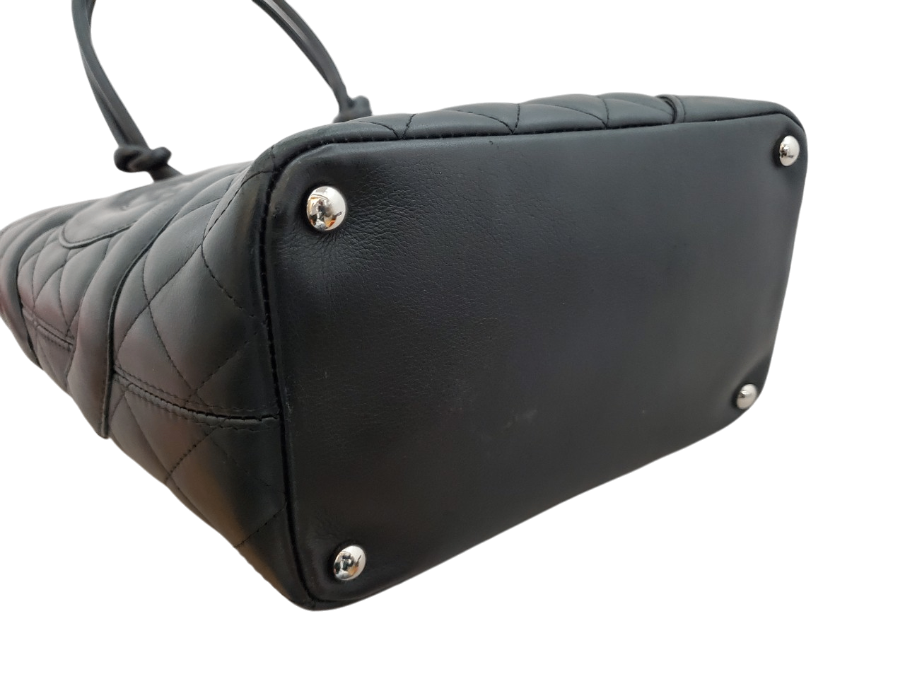 シャネル CHANEL ラムスキン カンボンライン ミディアムトート A25167