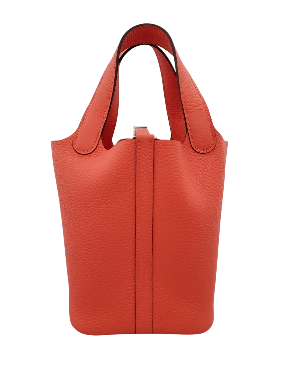 Hermes Picotin Lock PM Taurillon Orange Field W Stamp Silver Hardware