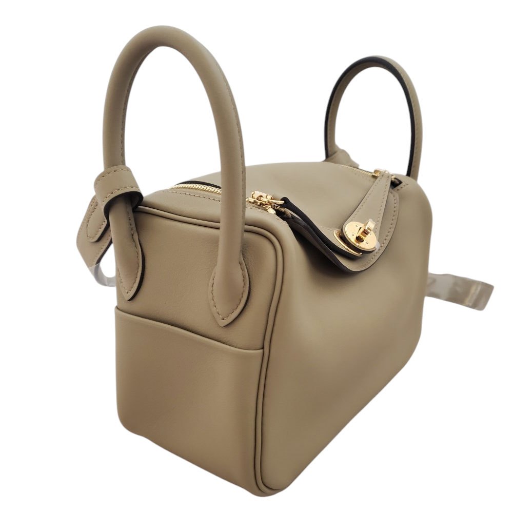 Hermes Lindy Mini Swift Beige Marfa W Engraved G Hardware