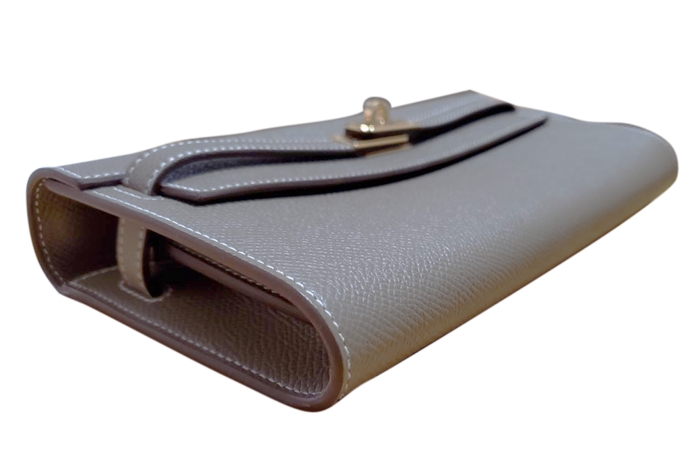 エルメス HERMES ケリートゥゴー ショルダーウォレット エプソン エトゥープ B刻印 G金具