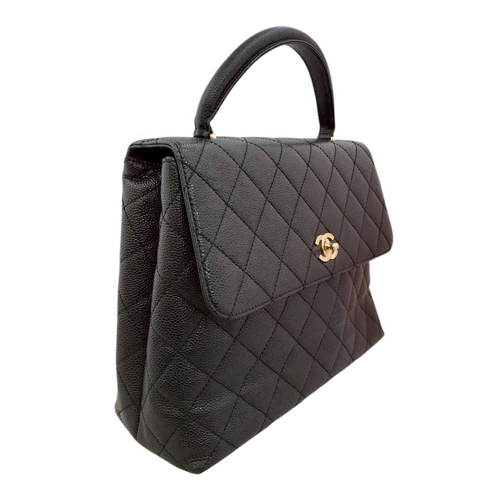 シャネル CHANEL キャビアスキン マトラッセ ハンドバッグ A12397