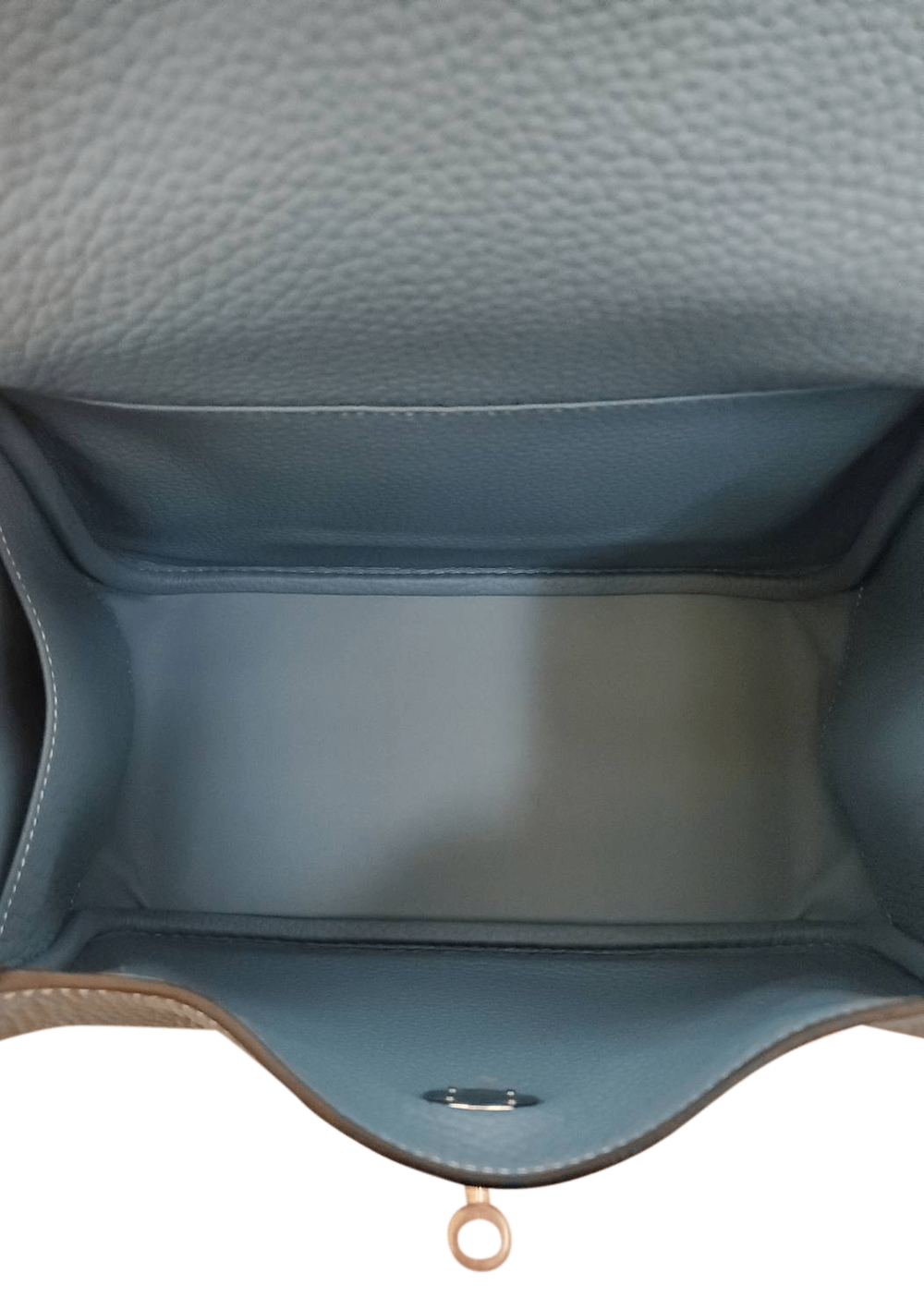 Hermes Lindy 26 Blue Jean Taurillon W Stamp Silver Hardware