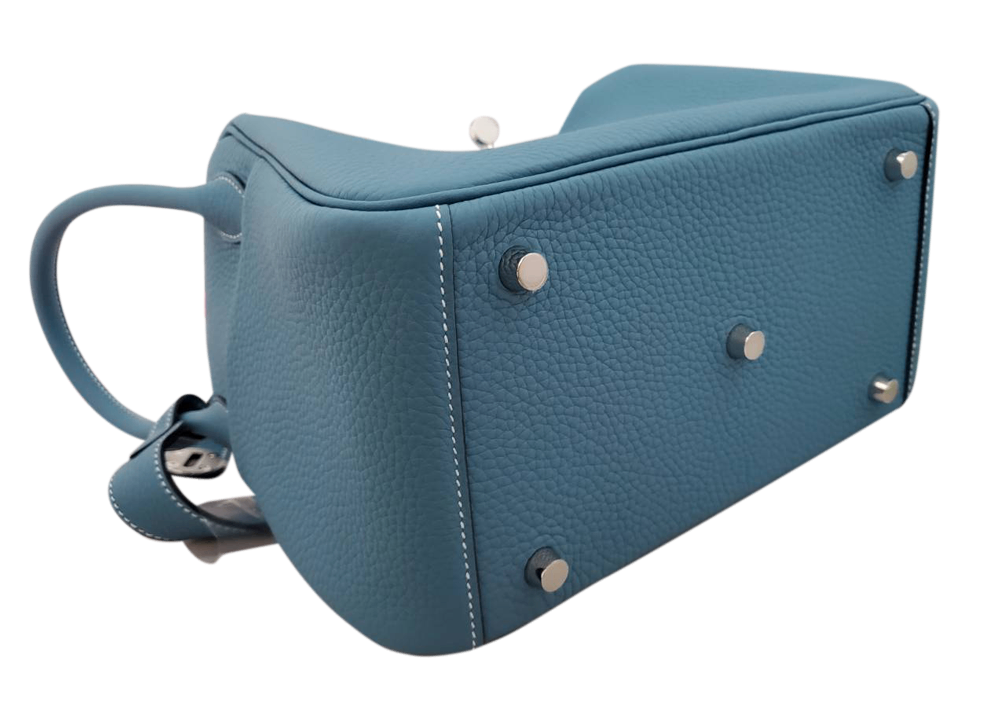 Hermes Lindy 26 Blue Jean Taurillon W Stamp Silver Hardware