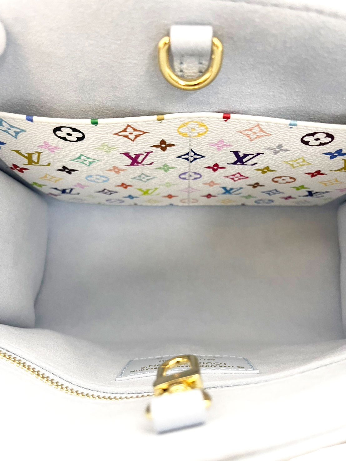 ルイヴィトン LOUIS VUITTON モノグラム・アンプラント ウォッシュドブルー オンザゴーPM ハンドショルダーバッグ LV×村上隆 M13836