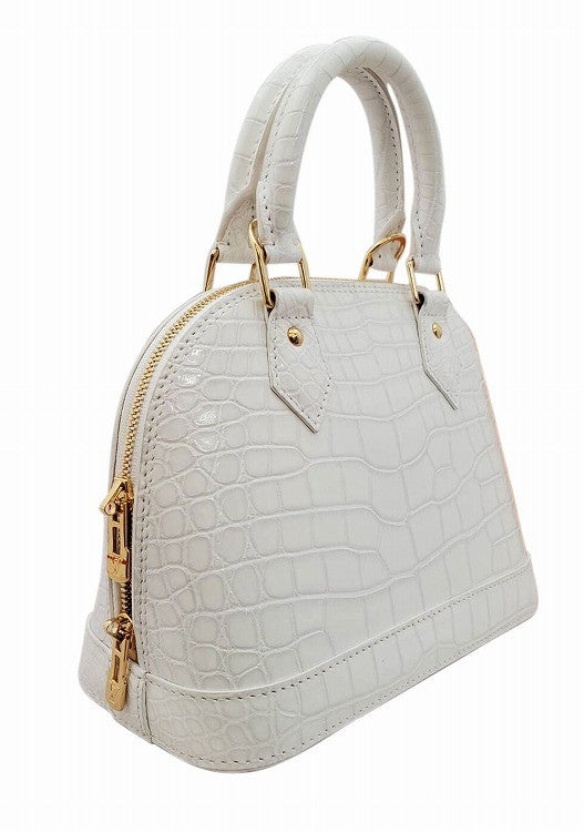 ルイヴィトン LOUIS VUITTON アルマBB エキゾチッククロコ N94106 ホワイト