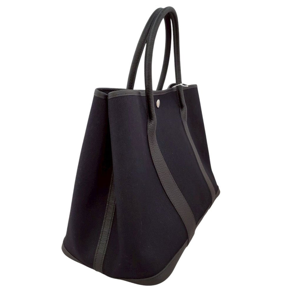 エルメス HERMES ガーデンパーティPM ノワール トワルアッシュ B刻印 SV金具