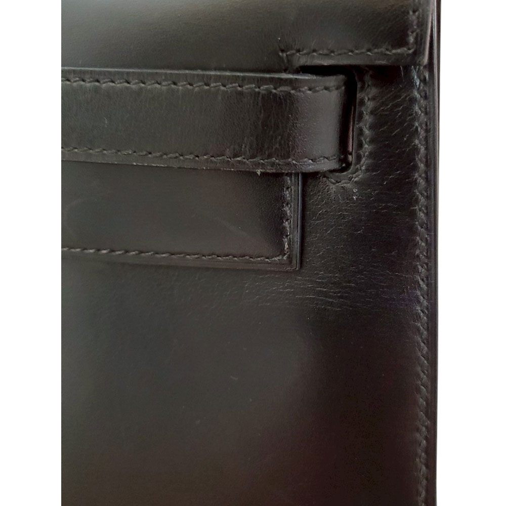 エルメス HERMES ケリー28 ノワール ボックスカーフ 外縫い 〇Z刻 G金具