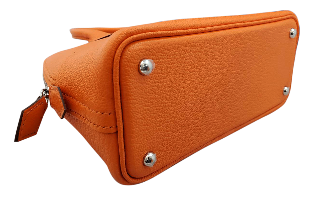 Hermes HERMES Bolide 1923 Mini Chevre Orange Mini Anne