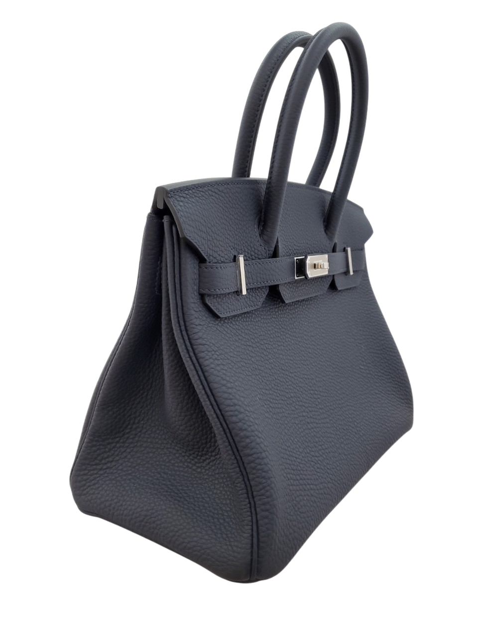 Hermes Birkin 30 Togo Blue Nuit W stamped silver hardware