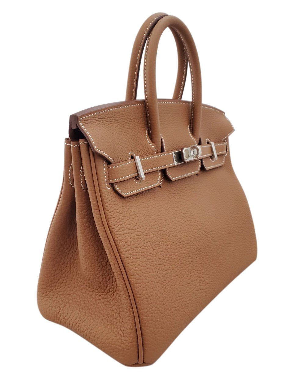 Hermes Birkin 25 Gold Togo W Engraved Silver Hardware