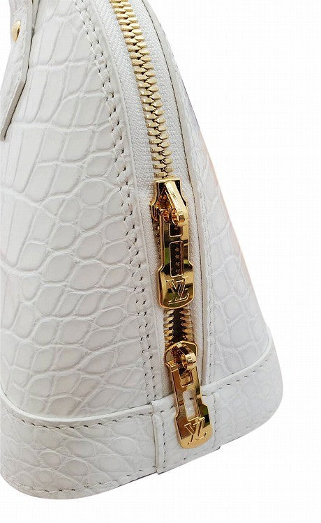 ルイヴィトン LOUIS VUITTON アルマBB エキゾチッククロコ N94106 ホワイト
