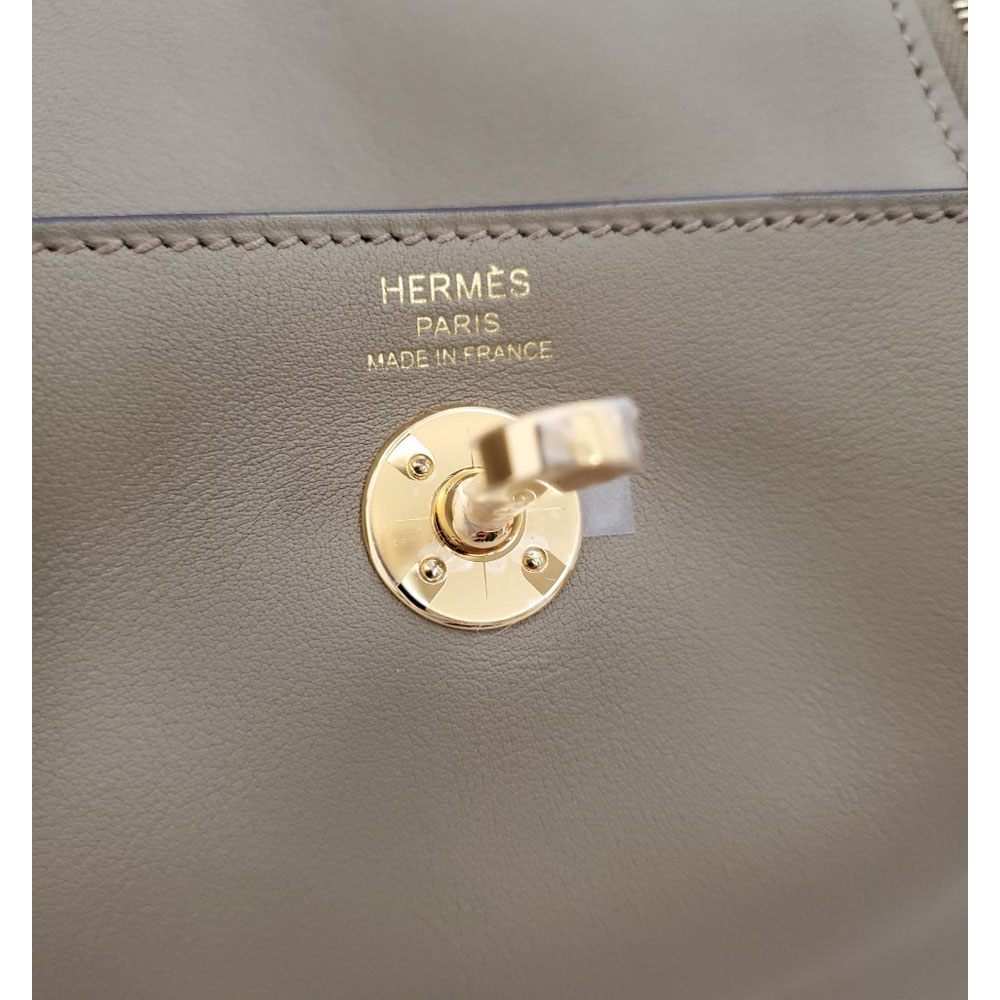 Hermes Lindy Mini Swift Beige Marfa W Engraved G Hardware