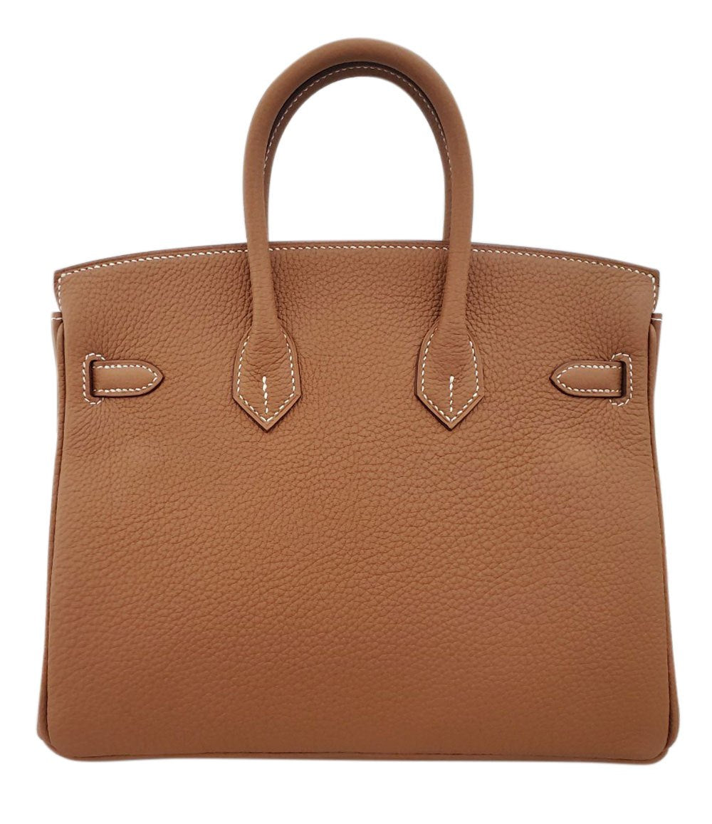 Hermes Birkin 25 Gold Togo W Engraved Silver Hardware