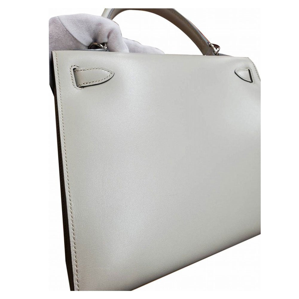 Hermes Kelly 28, box calf, grey
