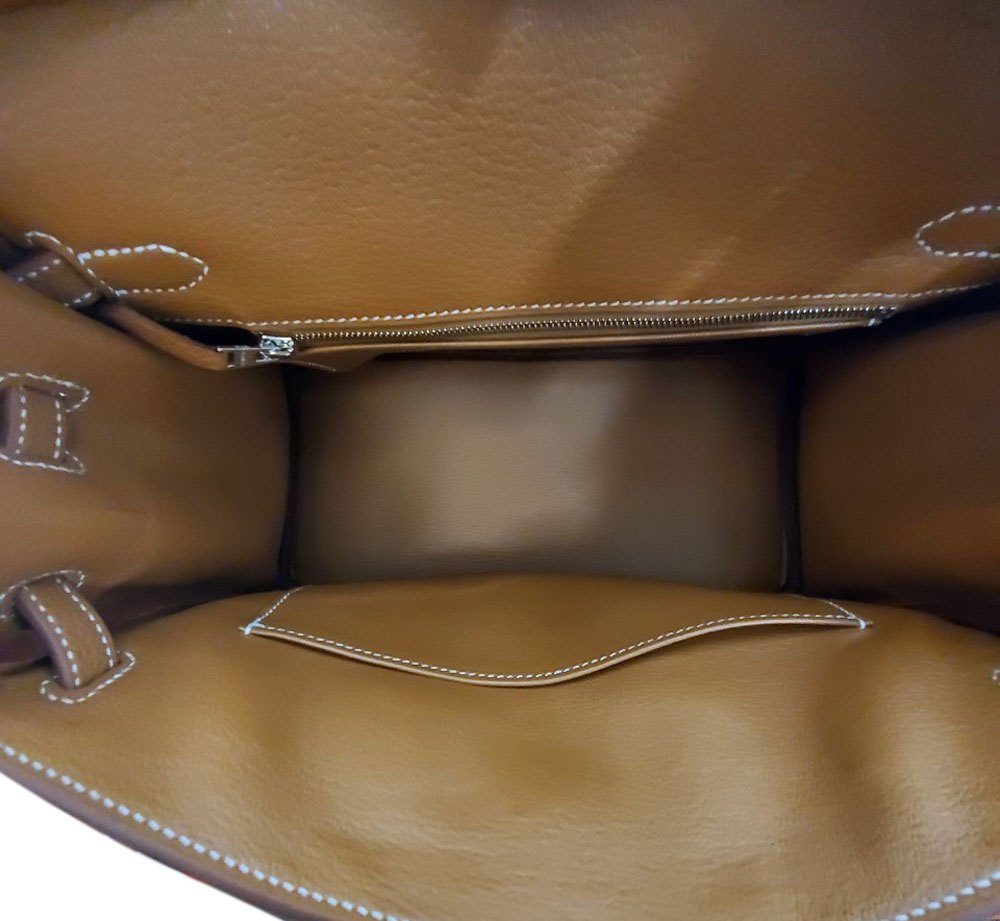 Hermes Birkin 25 Gold Togo W Engraved Silver Hardware