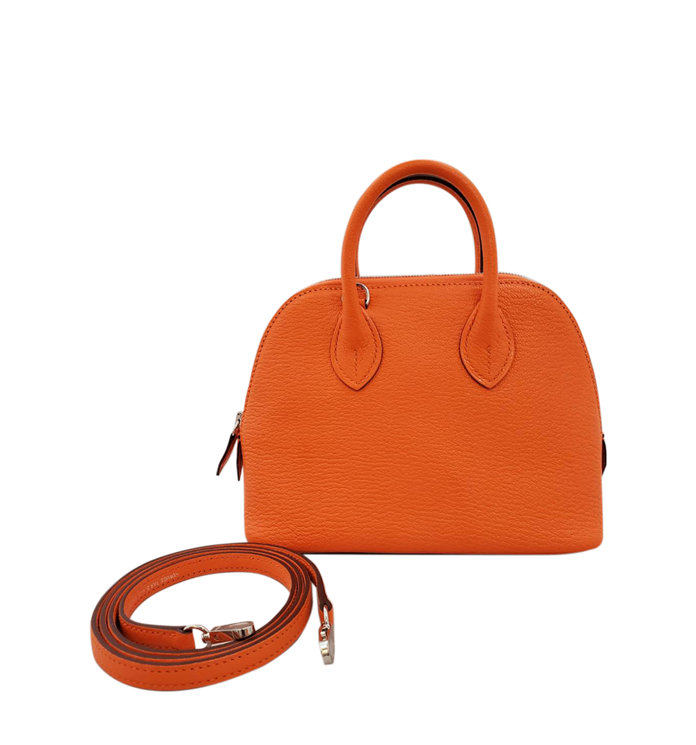 Hermes HERMES Bolide 1923 Mini Chevre Orange Mini Anne