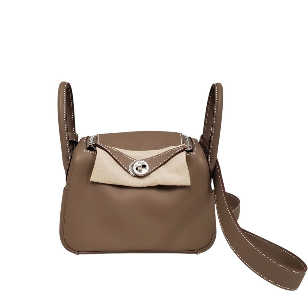 エルメス HERMES リンディミニ スイフト エトゥープ シルバー金具 G刻印/AT2609060