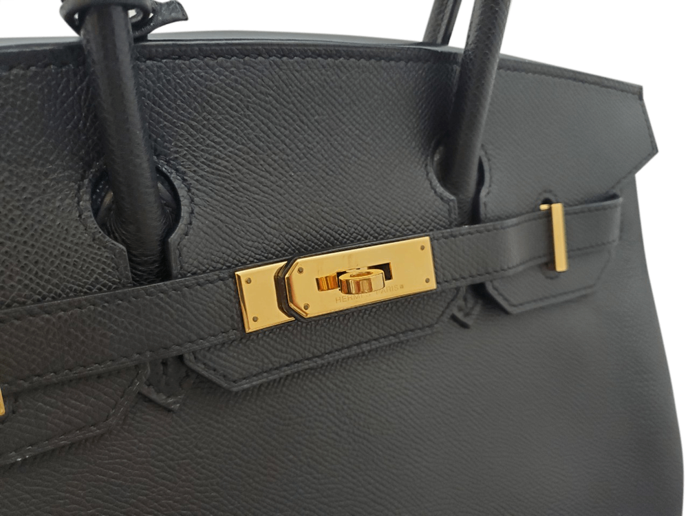 エルメス HERMES バーキン30 エプソン ノワール □K刻印 G金具