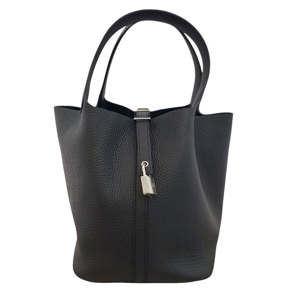 エルメス HERMES ピコタンロックMM トリヨン ノワール W刻印 SV金具