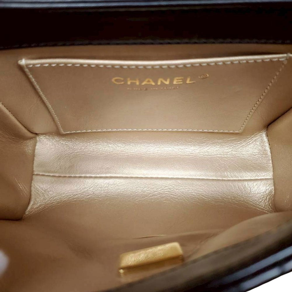 シャネル CHANEL ラムスキン マトラッセ ミニフラップバッグ チェーンショルダー/MA2510001