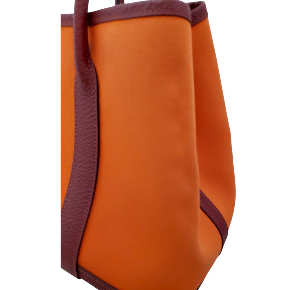 エルメス HERMES ガーデンパーティTPM トワルオフィシエ オレンジポピー/ルージュセリエ X刻印 SV金具