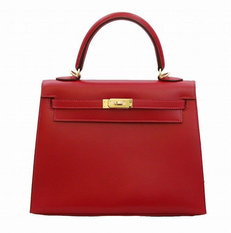 エルメス HERMES ケリー25 ルージュヴィフ タデラクト G金具 Y刻印