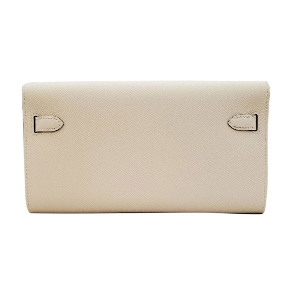 Hermes Kelly Wallet To Go Verso Epson Nata/Sesame B Engraved SV Hardware