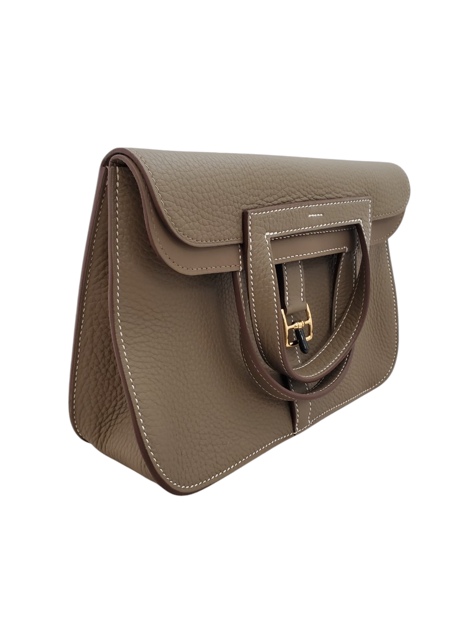 エルメス HERMES アルザン25 トリヨン エトゥープ W刻印 G金具