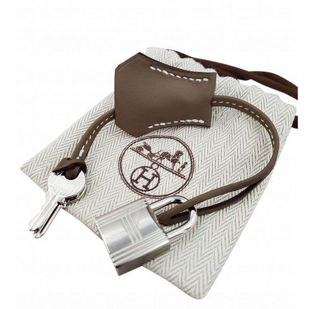 Hermes Birkin 25 Swift Etoupe B stamp SV hardware