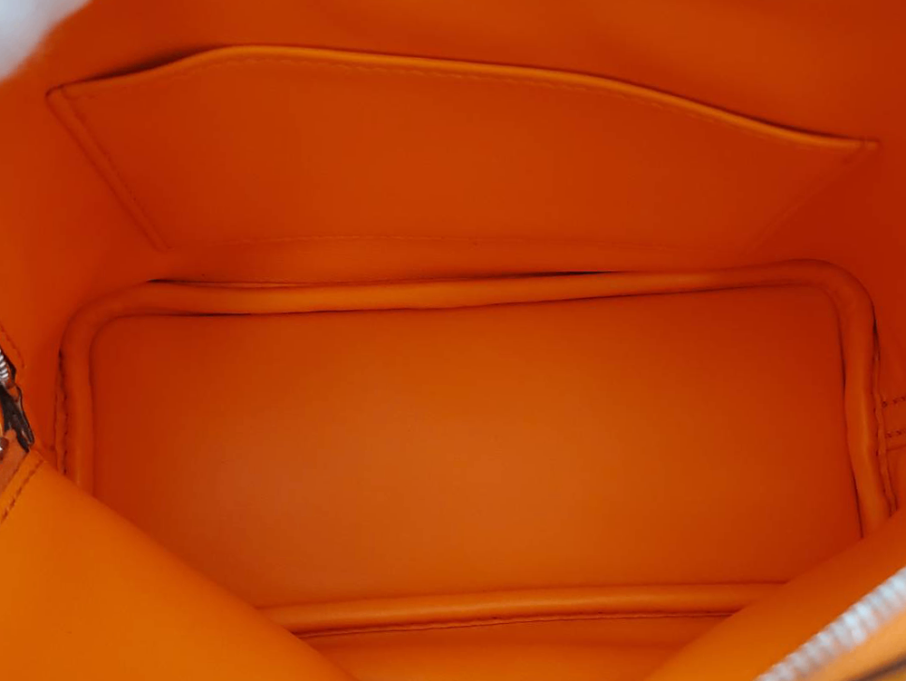 Hermes HERMES Bolide 1923 Mini Chevre Orange Mini Anne