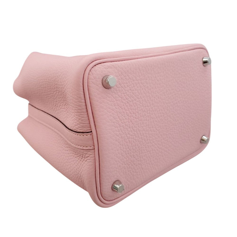 エルメス HERMES ピコタンロックPM トリヨン ローズサクラ SV金具 W刻印