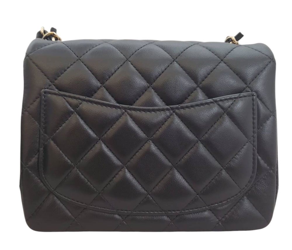 シャネル CHANEL ミニマトラッセ シングルフラップ チェーンショルダー ラムスキン シャンパンゴールド金具 ICタグ