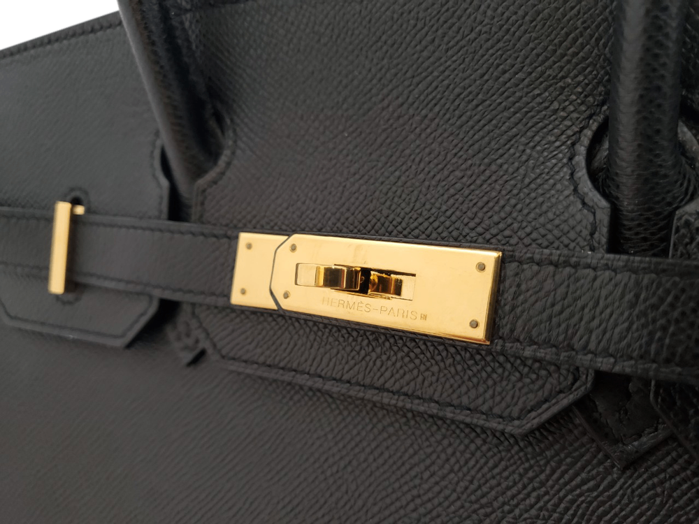 エルメス HERMES バーキン30 エプソン ノワール □K刻印 G金具