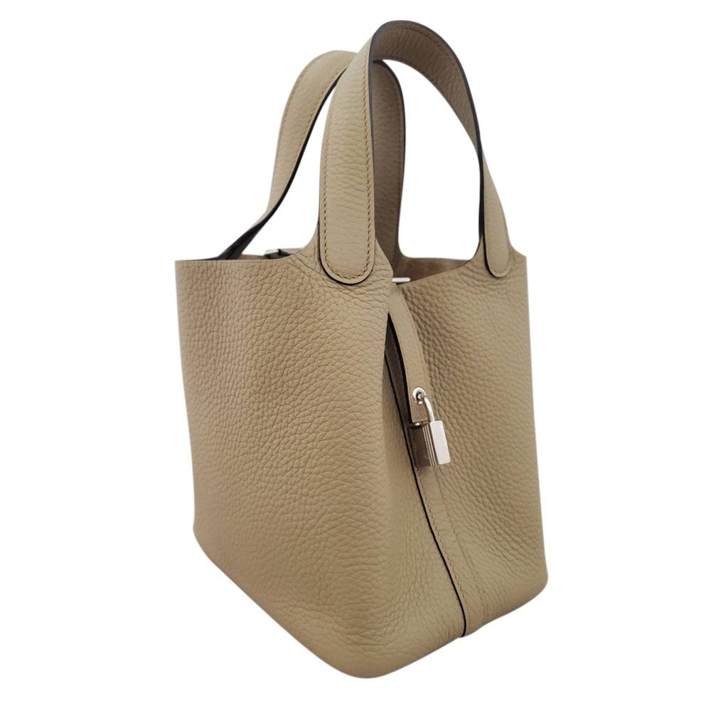 エルメス HERMES ピコタンロックPM トリヨン ベージュマルファ W刻印 SV金具