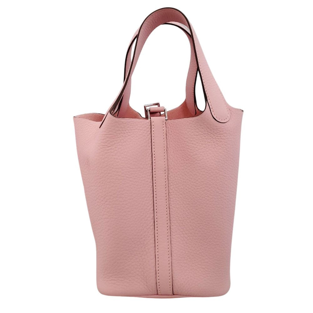 エルメス HERMES ピコタンロックPM トリヨン ローズサクラ SV金具 W刻印