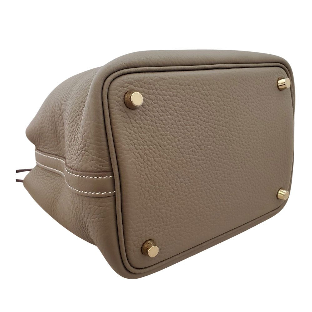エルメス HERMES ピコタンロックPM トリヨン エトゥープ W刻印 G金具
