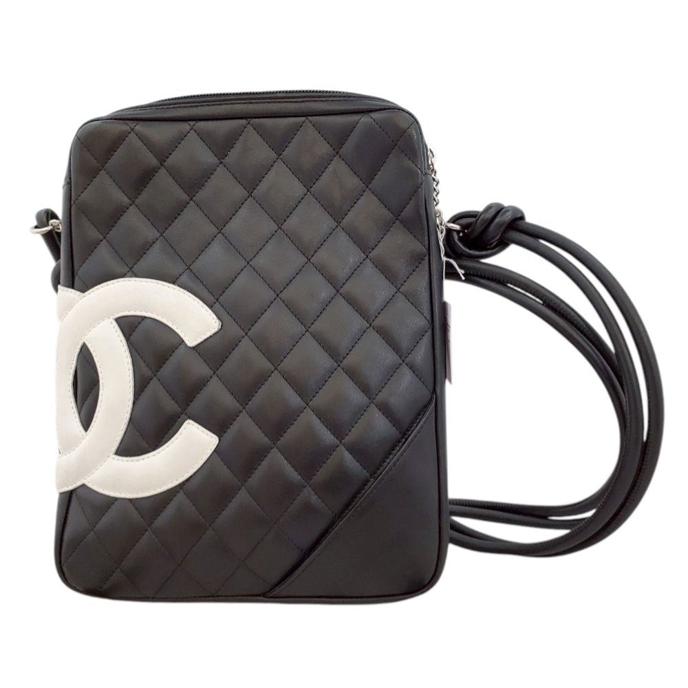 シャネル CHANEL カーフスキン カンボンライン CCマーク ミディアムポシェット A25178