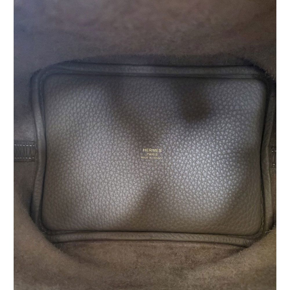 エルメス HERMES ピコタンロックPM トリヨン エトゥープ W刻印 G金具