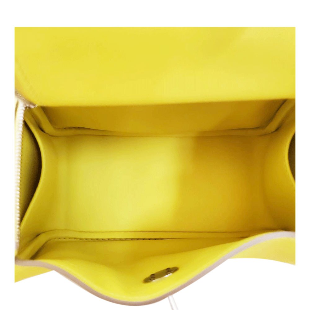 Hermes Lindy Mini Touch Swift/Alligator Lime B Stamp Silver Hardware