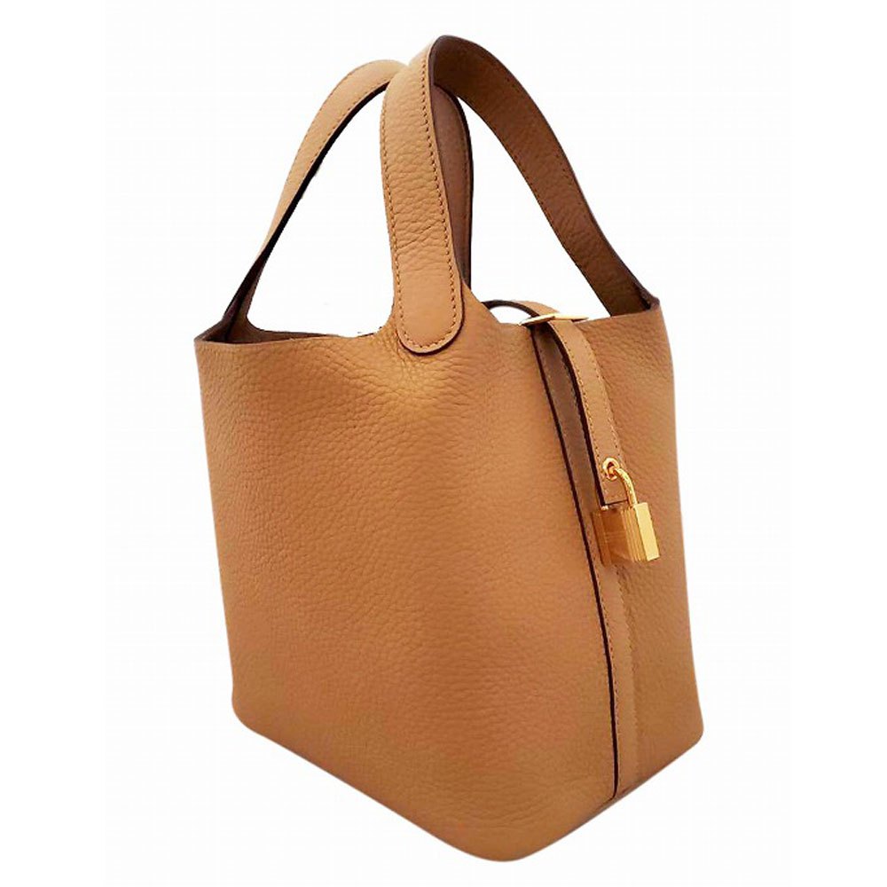エルメス HERMES ピコタンロックPM トリヨン ビスキュイ B刻印 G金具